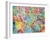 Rome Italy Street Map-Michael Tompsett-Framed Art Print