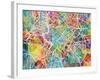 Rome Italy Street Map-Michael Tompsett-Framed Art Print