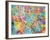 Rome Italy Street Map-Michael Tompsett-Framed Art Print