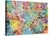 Rome Italy Street Map-Michael Tompsett-Stretched Canvas