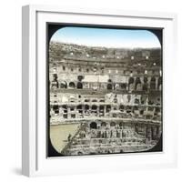 Rome (Italy), the Coliseum, Circa 1895-Leon, Levy et Fils-Framed Photographic Print