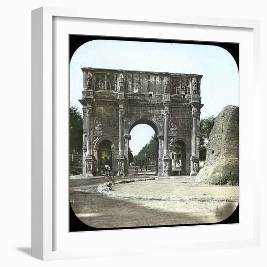 Rome (Italy), the Palatine, the Arch of Constantine, Circa 1895-Leon, Levy et Fils-Framed Giclee Print