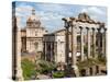 Rome, Italy. The Roman Forum. The Arch of Septimius Severus in centre.-null-Stretched Canvas