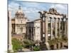 Rome, Italy. The Roman Forum. The Arch of Septimius Severus in centre.-null-Mounted Photographic Print