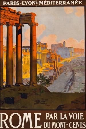 8.5/" x 11/" Rome Travel Poster British European Airways