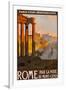 Rome Italy Tourism Travel Vintage Ad-null-Framed Art Print