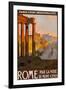 Rome Italy Tourism Travel Vintage Ad-null-Framed Art Print