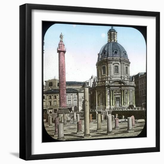 Rome (Italy), Trajan's Forum, Circa 1895-Leon, Levy et Fils-Framed Photographic Print