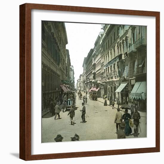 Rome (Italy), Via Del Corso, Circa 1895-Leon, Levy et Fils-Framed Photographic Print