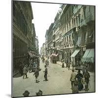 Rome (Italy), Via Del Corso, Circa 1895-Leon, Levy et Fils-Mounted Photographic Print