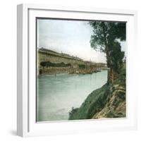 Rome (Italy), View of the Tiber River, Circa 1895-Leon, Levy et Fils-Framed Photographic Print