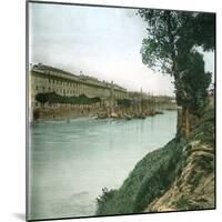 Rome (Italy), View of the Tiber River, Circa 1895-Leon, Levy et Fils-Mounted Photographic Print