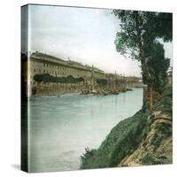 Rome (Italy), View of the Tiber River, Circa 1895-Leon, Levy et Fils-Stretched Canvas