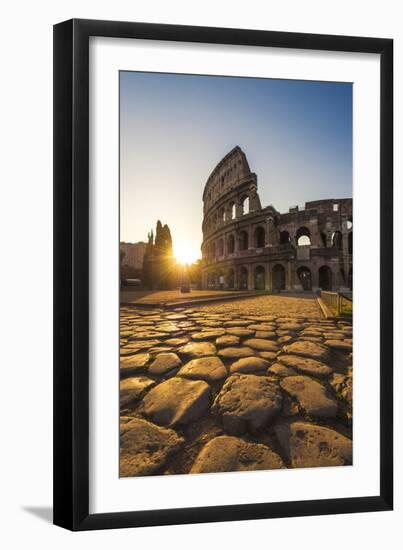 Rome, Lazio, Italy. Colosseum at Summer Sunrise.-Marco Bottigelli-Framed Photographic Print