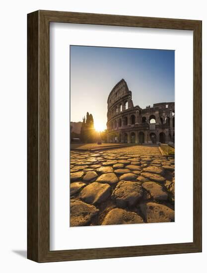 Rome, Lazio, Italy. Colosseum at Summer Sunrise.-Marco Bottigelli-Framed Photographic Print