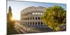 Rome, Lazio, Italy. High angle panoramic view over the Colosseum square at sunrise.-Marco Bottigelli-Mounted Photographic Print