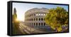 Rome, Lazio, Italy. High angle panoramic view over the Colosseum square at sunrise.-Marco Bottigelli-Framed Stretched Canvas