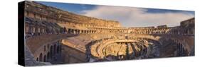 Rome, Lazio, Italy. Inside the Colosseum at Sunset.-Marco Bottigelli-Stretched Canvas