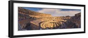 Rome, Lazio, Italy. Inside the Colosseum at Sunset.-Marco Bottigelli-Framed Photographic Print