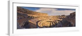 Rome, Lazio, Italy. Inside the Colosseum at Sunset.-Marco Bottigelli-Framed Photographic Print