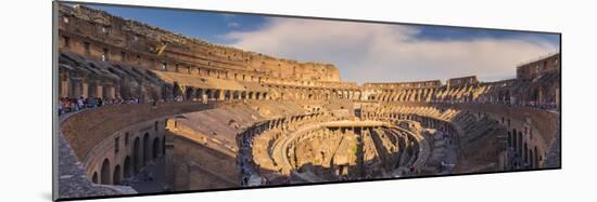 Rome, Lazio, Italy. Inside the Colosseum at Sunset.-Marco Bottigelli-Mounted Photographic Print