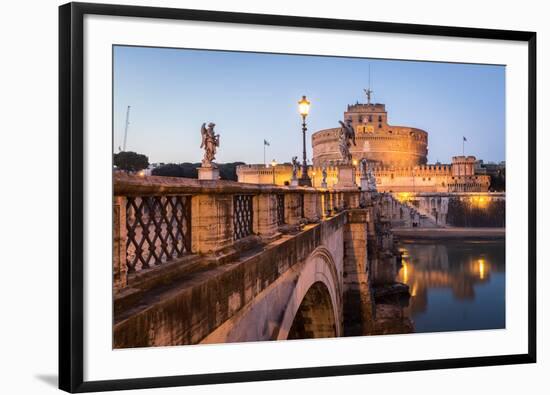 Rome, Lazio, Italy,Mausoleum of Hadrian,Castel Sant'Angelo-ClickAlps-Framed Photographic Print