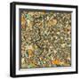 Rome Map-Jazzberry Blue-Framed Art Print