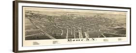 Rome, New York - Panoramic Map-Lantern Press-Framed Premium Giclee Print