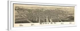 Rome, New York - Panoramic Map-Lantern Press-Framed Premium Giclee Print