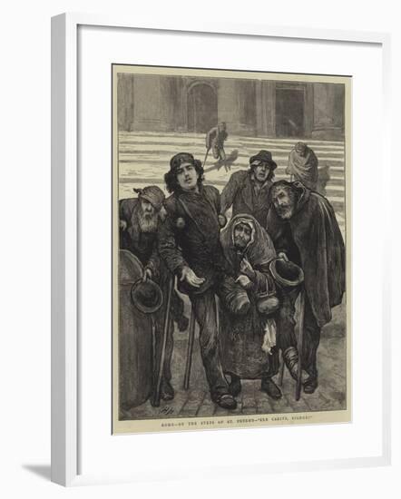 Rome, on the Steps of St Peter'S, Per Carita, Signori-Hubert von Herkomer-Framed Giclee Print