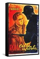 Rome, Open City, (AKA Open City, AKA Roma Citta Aperta), Italian Poster Art, 1946-null-Framed Stretched Canvas