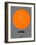 Rome Orange Subway Map-NaxArt-Framed Art Print