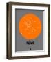 Rome Orange Subway Map-NaxArt-Framed Art Print