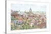 Rome, overview from the Borghese Gardens, 2013-Anthony Butera-Stretched Canvas