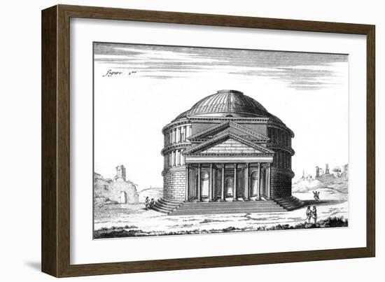 Rome, Pantheon C1760-null-Framed Art Print