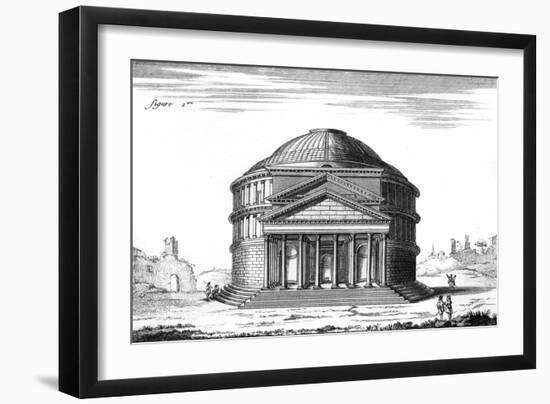 Rome, Pantheon C1760-null-Framed Art Print