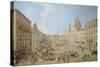 Rome, Piazza Navona-Gaspar van Wittel-Stretched Canvas