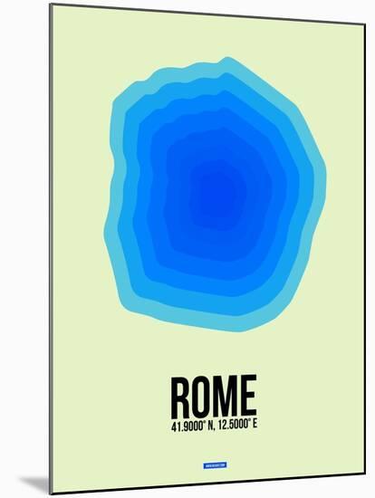 Rome Radiant Map 1-NaxArt-Mounted Art Print