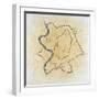 Rome's Aurelian Wall Plan, 271-279 Ad-null-Framed Giclee Print