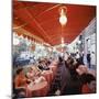 Rome's Cafe De Paris on Via Veneto, a Favorite After-Hours Sitting Spot for Natives and Tourists-Ralph Crane-Mounted Photographic Print