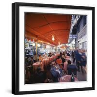 Rome's Cafe De Paris on Via Veneto, a Favorite After-Hours Sitting Spot for Natives and Tourists-Ralph Crane-Framed Photographic Print