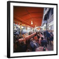 Rome's Cafe De Paris on Via Veneto, a Favorite After-Hours Sitting Spot for Natives and Tourists-Ralph Crane-Framed Photographic Print