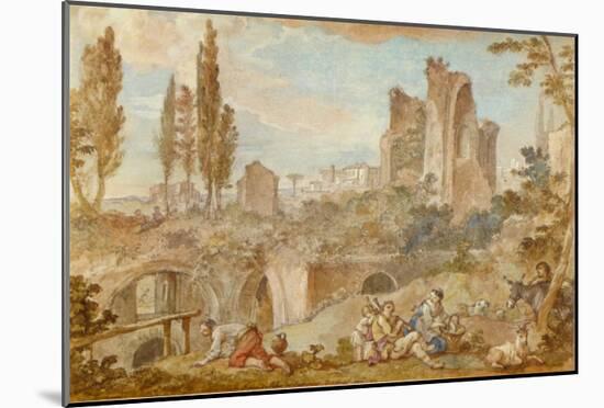 Rome, Shepherds on the Palatin-Charles Joseph Natoire-Mounted Collectable Print