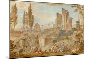 Rome, Shepherds on the Palatin-Charles Joseph Natoire-Mounted Collectable Print