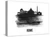 Rome Skyline Brush Stroke - Black II-NaxArt-Stretched Canvas