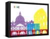 Rome Skyline Pop-paulrommer-Framed Stretched Canvas