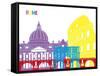 Rome Skyline Pop-paulrommer-Framed Stretched Canvas