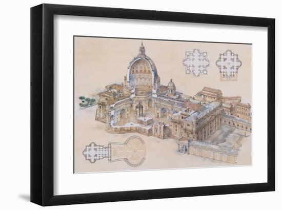 Rome, St. Peter's Basilica-L^ Derrien-Framed Art Print