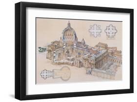 Rome, St. Peter's Basilica-L^ Derrien-Framed Art Print