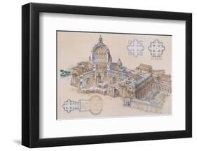 Rome, St. Peter's Basilica-L^ Derrien-Framed Art Print